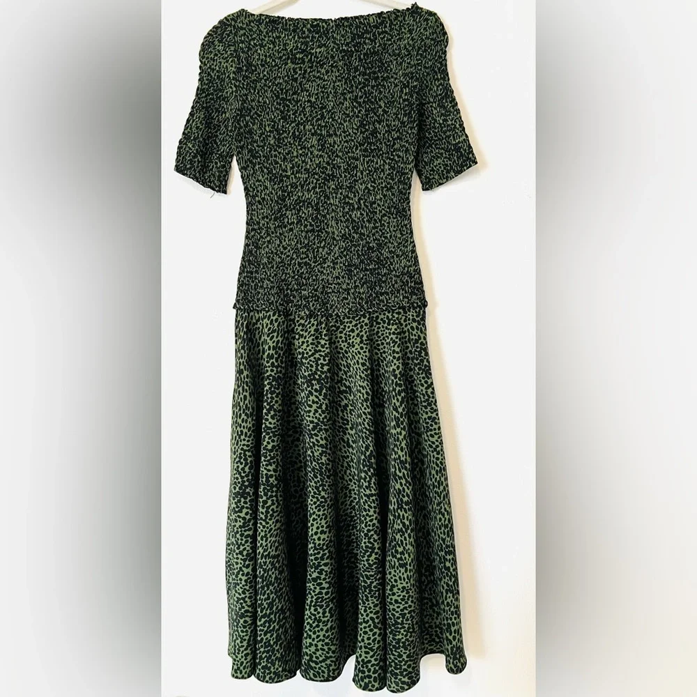 Proenza Schouler Black and Green Midi Dress - Picture 7 of 11